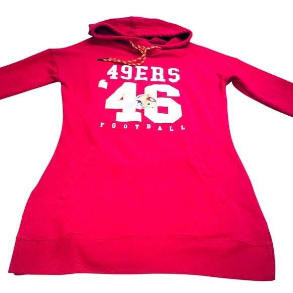 San Francisco 49ers NFL Team Apparel Hoodie Dress - Picture 1 of 5